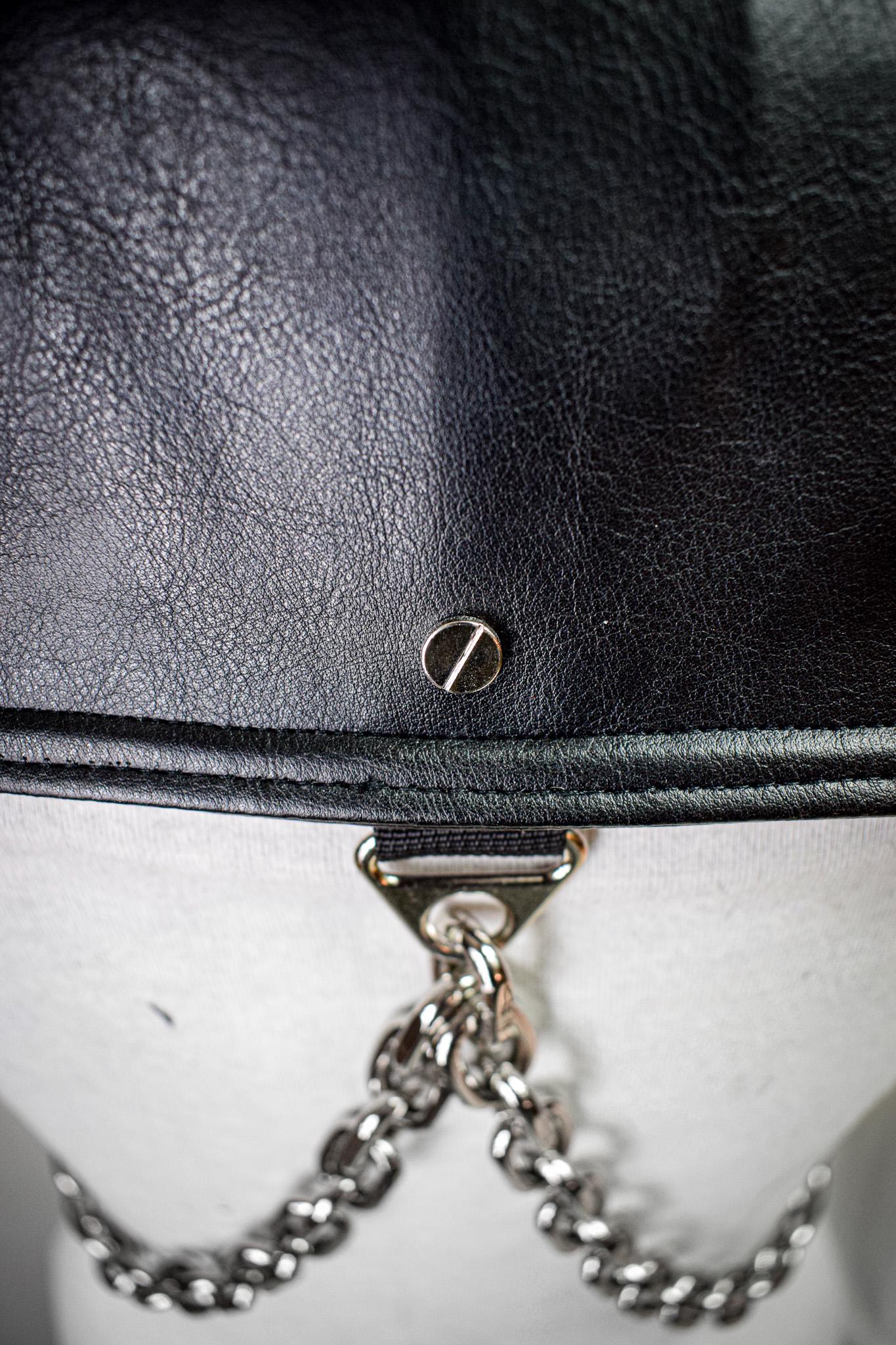 Vegan Leather Harness Collar with chains. Goth//clubwear//fetish//cyber//festival.