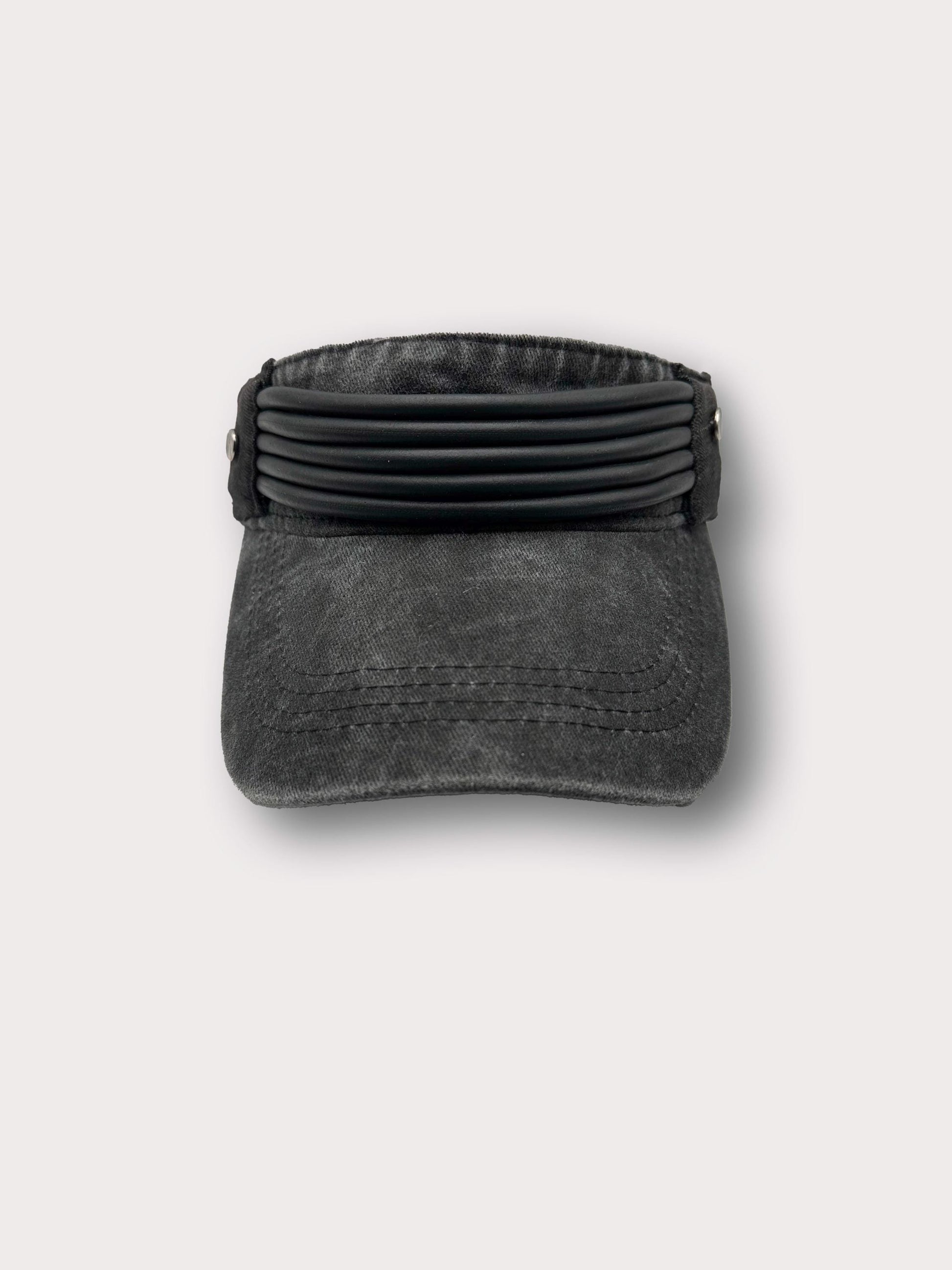 Upcycled Demin Sun Visor// Distressed//cyberpunk//festival//cap.