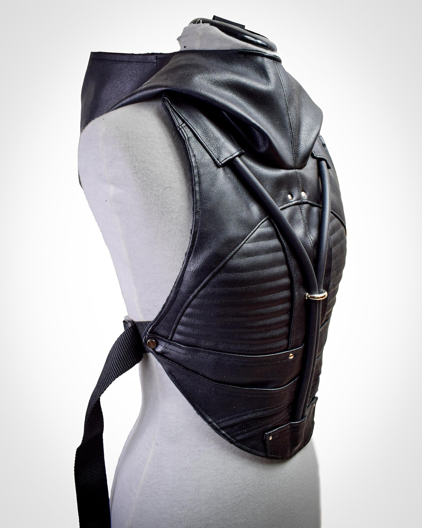 Vegan Leather Chest Armour. Post Apocalytpic//festival//clubwear//adjustable.