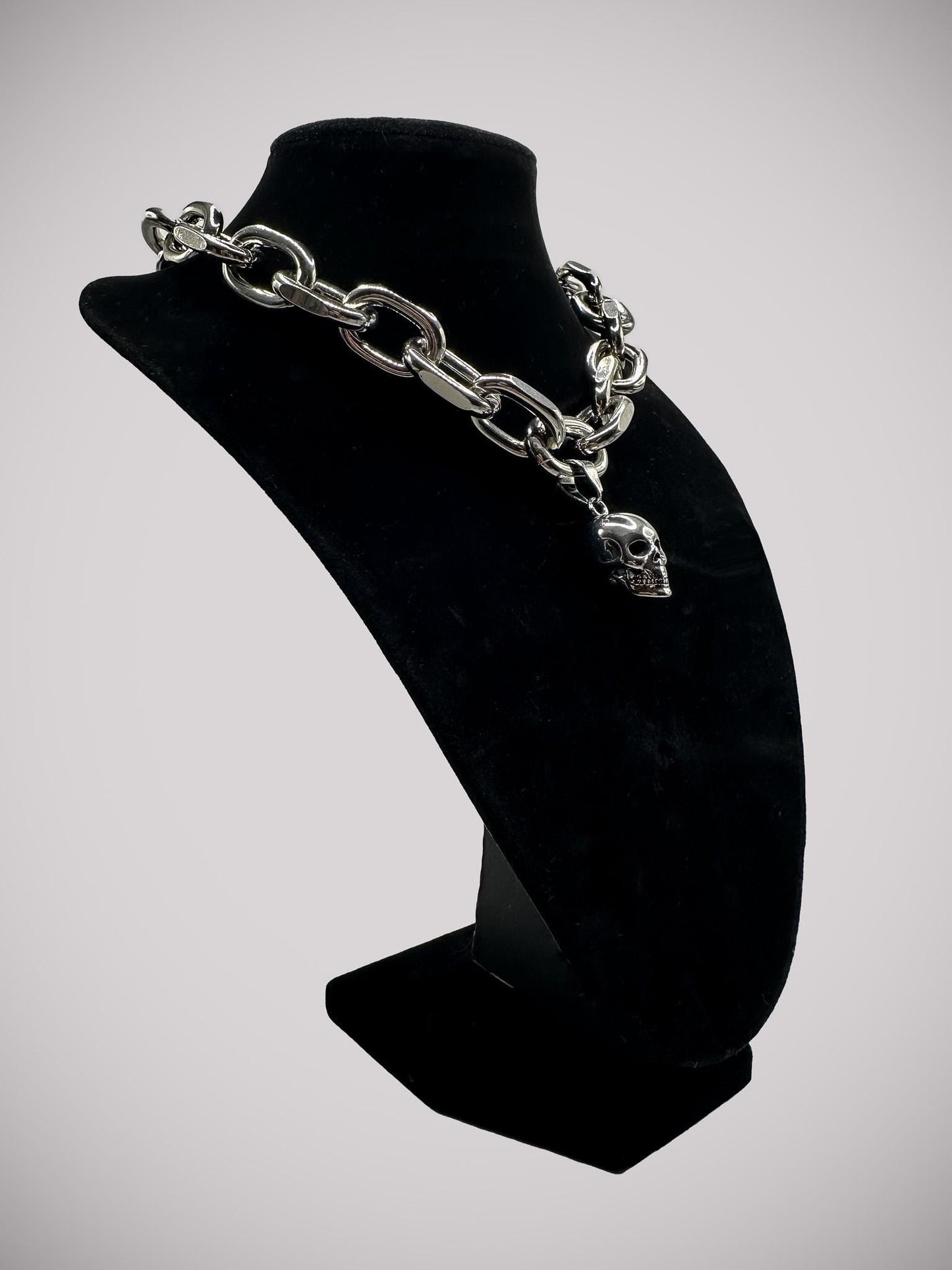 Chunky Cable Chain Link Skull Necklace //Gothic Alternative Animal Avant Garde Jewellery