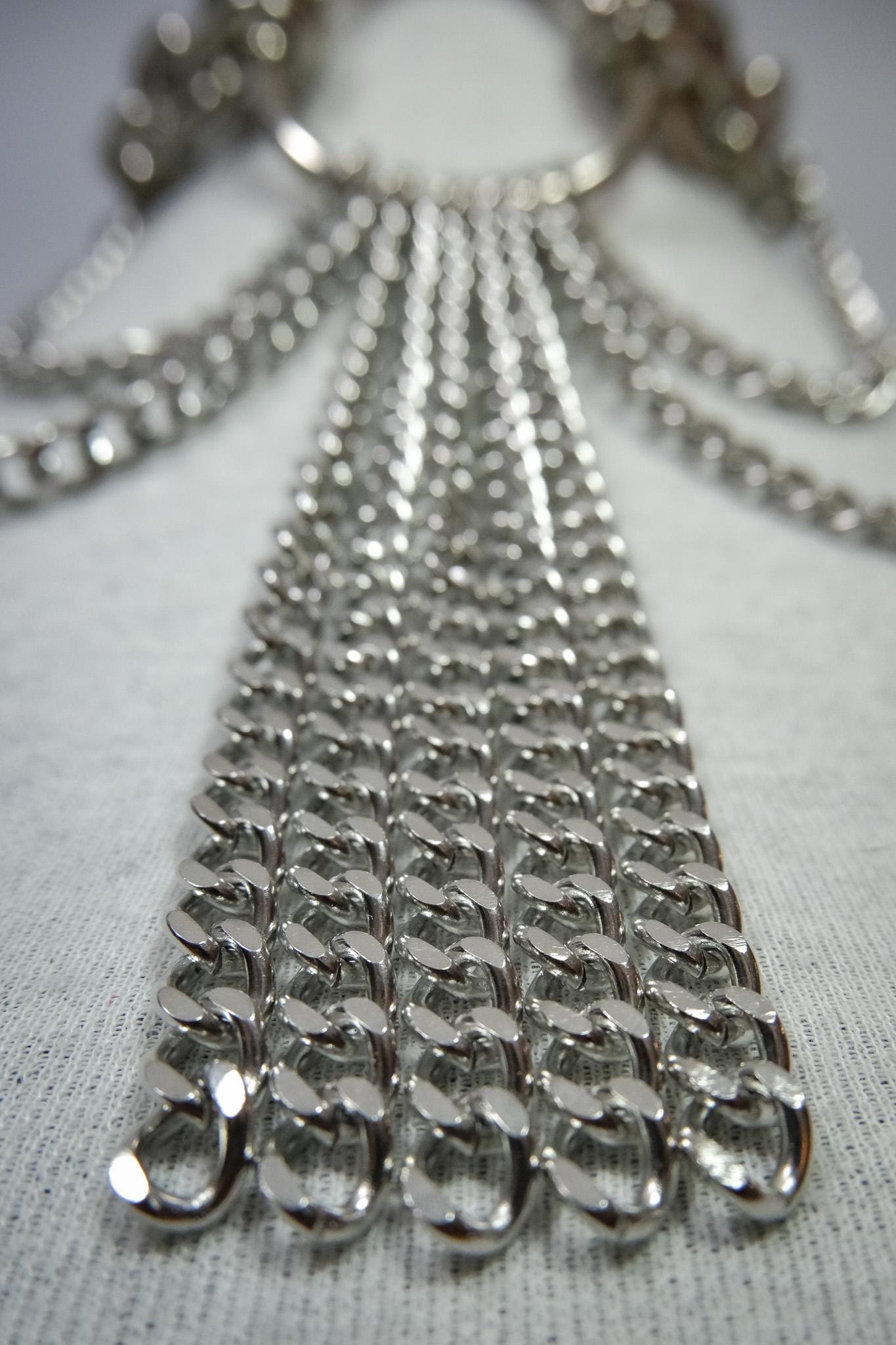 Chunky Cable Chain and Curb Chain O Ring Choker Necklace //Gothic Alternative Animal Garde Jewellery