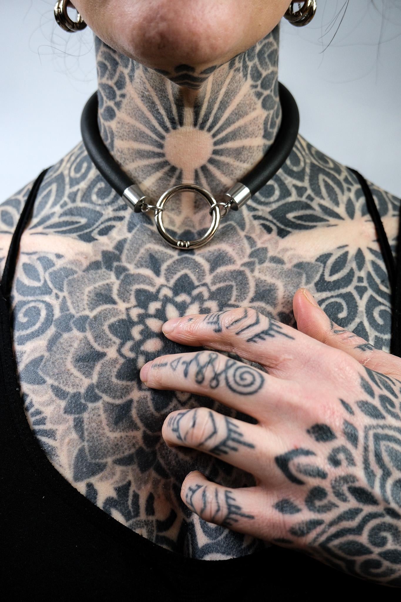 Minimalist Necklace // Rubber Tubing and Medium Stainless Steel O ring Detail // Goth Avant Garde.