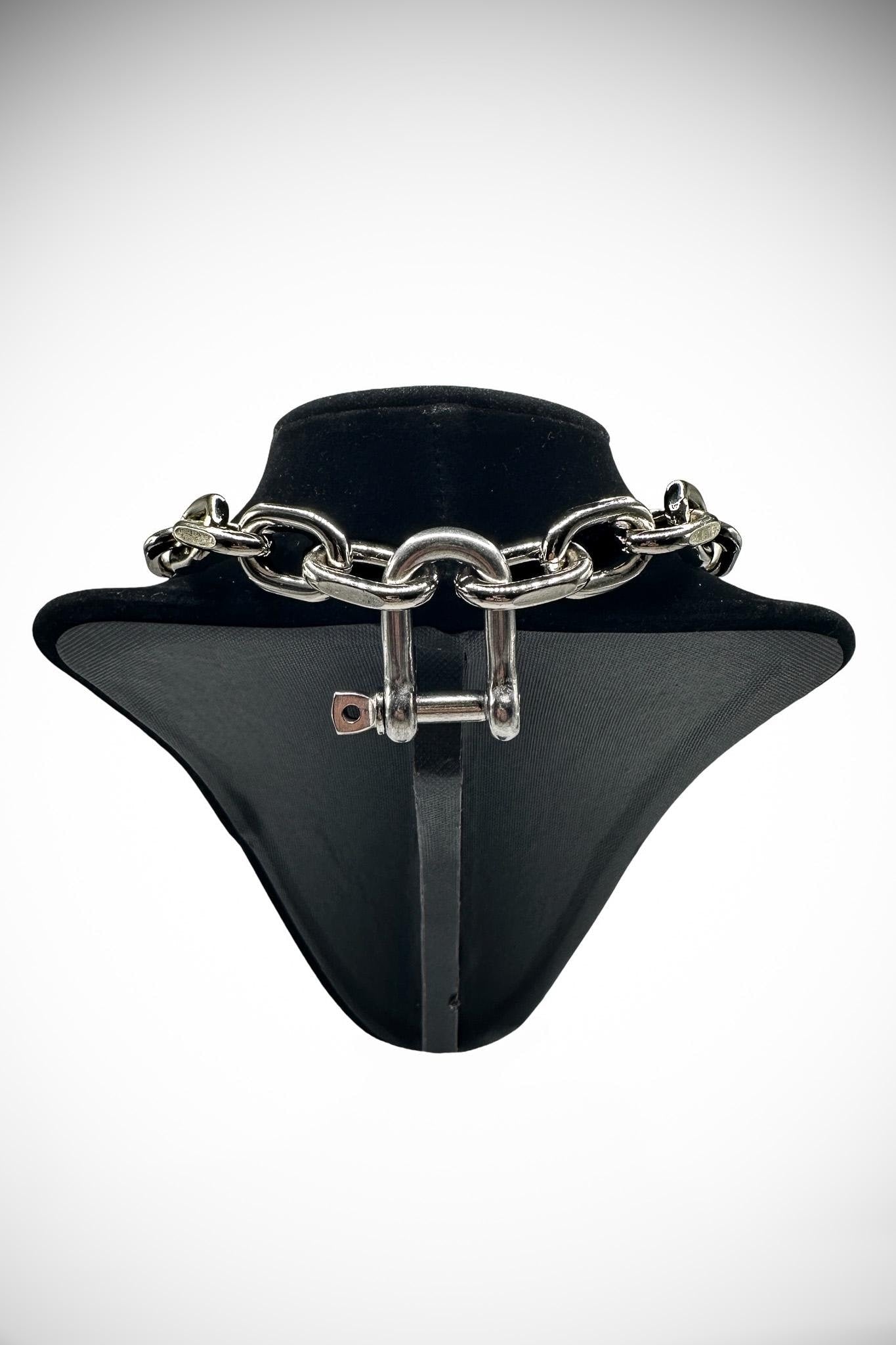 Chunky Cable Chain Link Bird Skull Necklace //Gothic Alternative Animal Avant Garde Jewellery