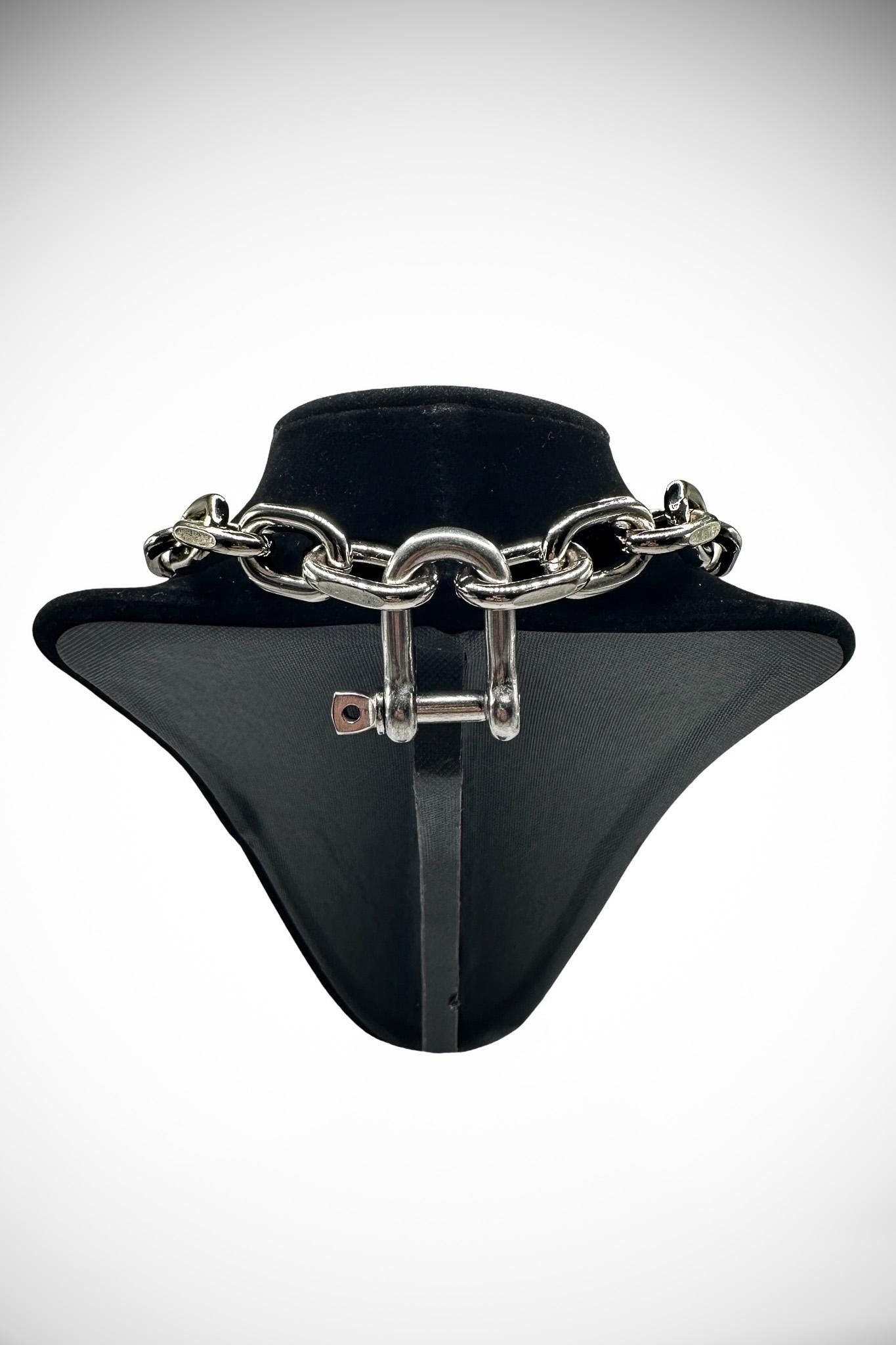 Chunky Cable Chain Link Skull Necklace //Gothic Alternative Animal Avant Garde Jewellery