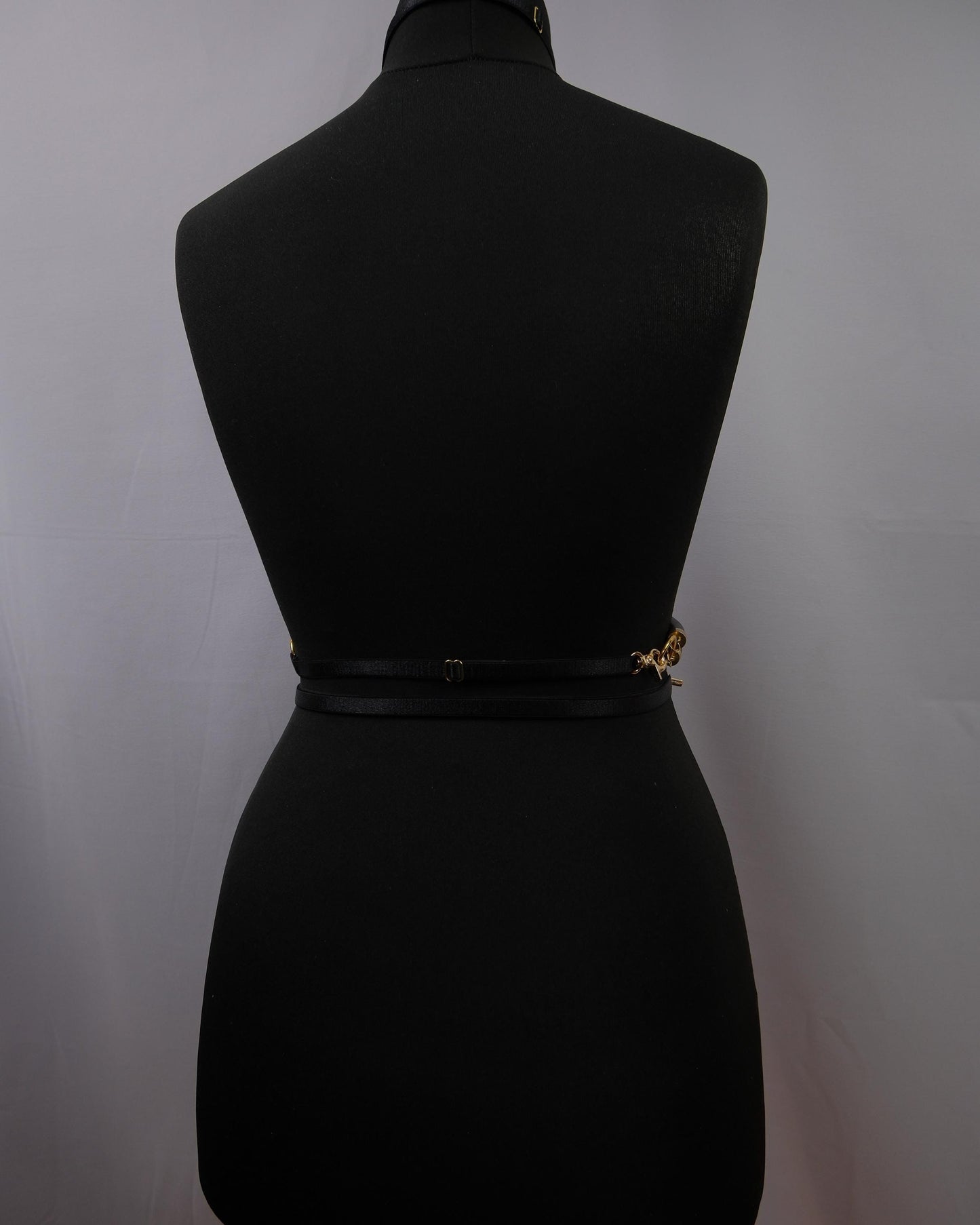 Cage Bra Harness and Belt x Black Rubber with Gold Accents // Fetish // Bondage // Gothic // Festival // Clubbing