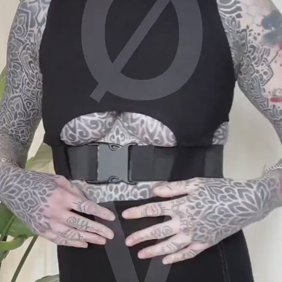 Techwear Sportswear Underbust Cut Out Crop Top //Goth//Festival//clubwear//