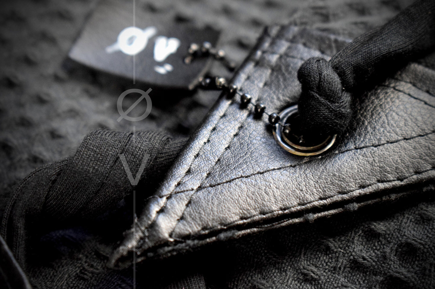 Waffle Cotton Triangle Wrap Scarf // Dystopian + Futuristic + Goth