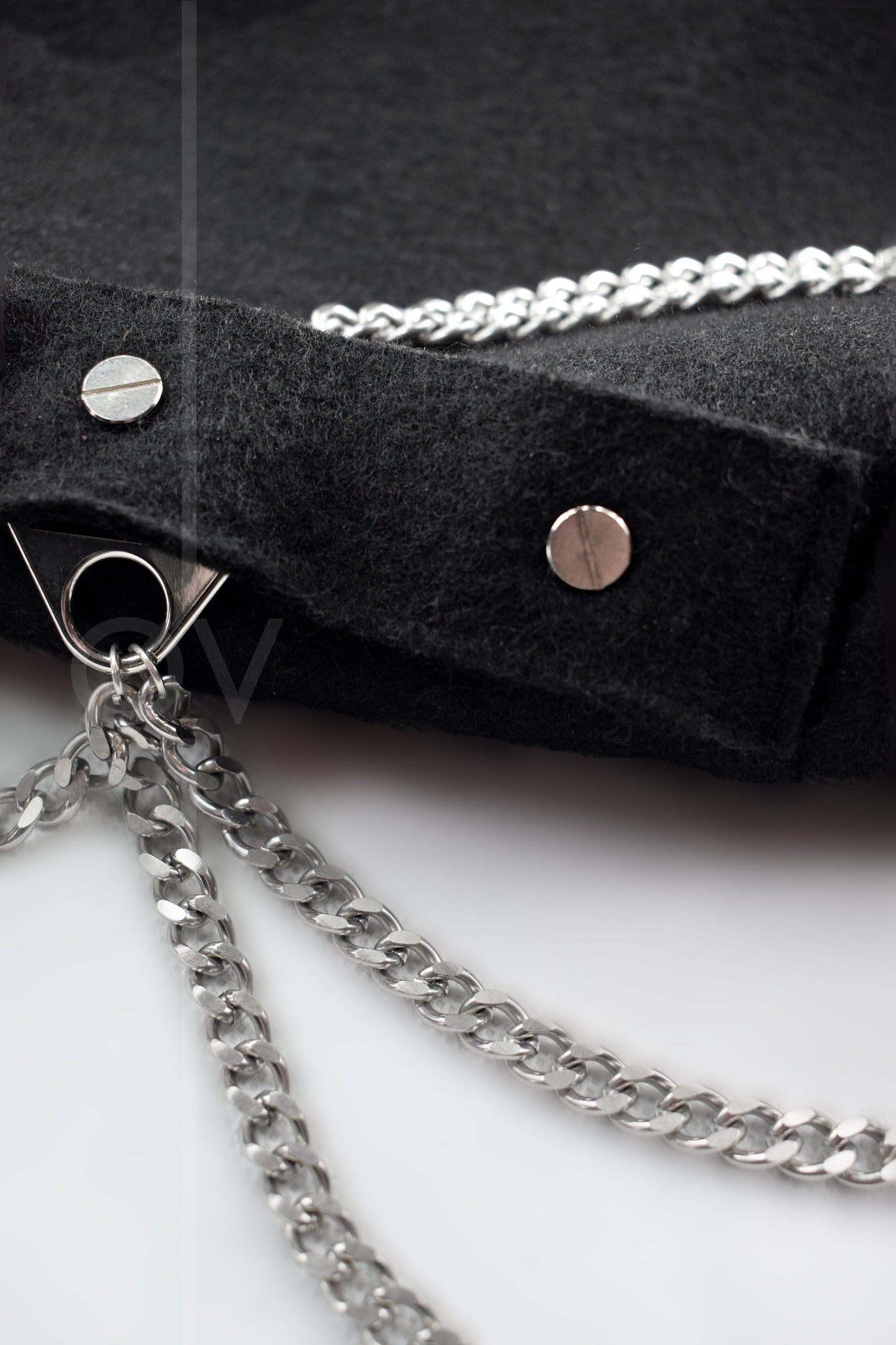 Cropped  100% Wool Jacket // Military stye Chain detail // Goth Minimalist Futuristic // Blazer Bolero.