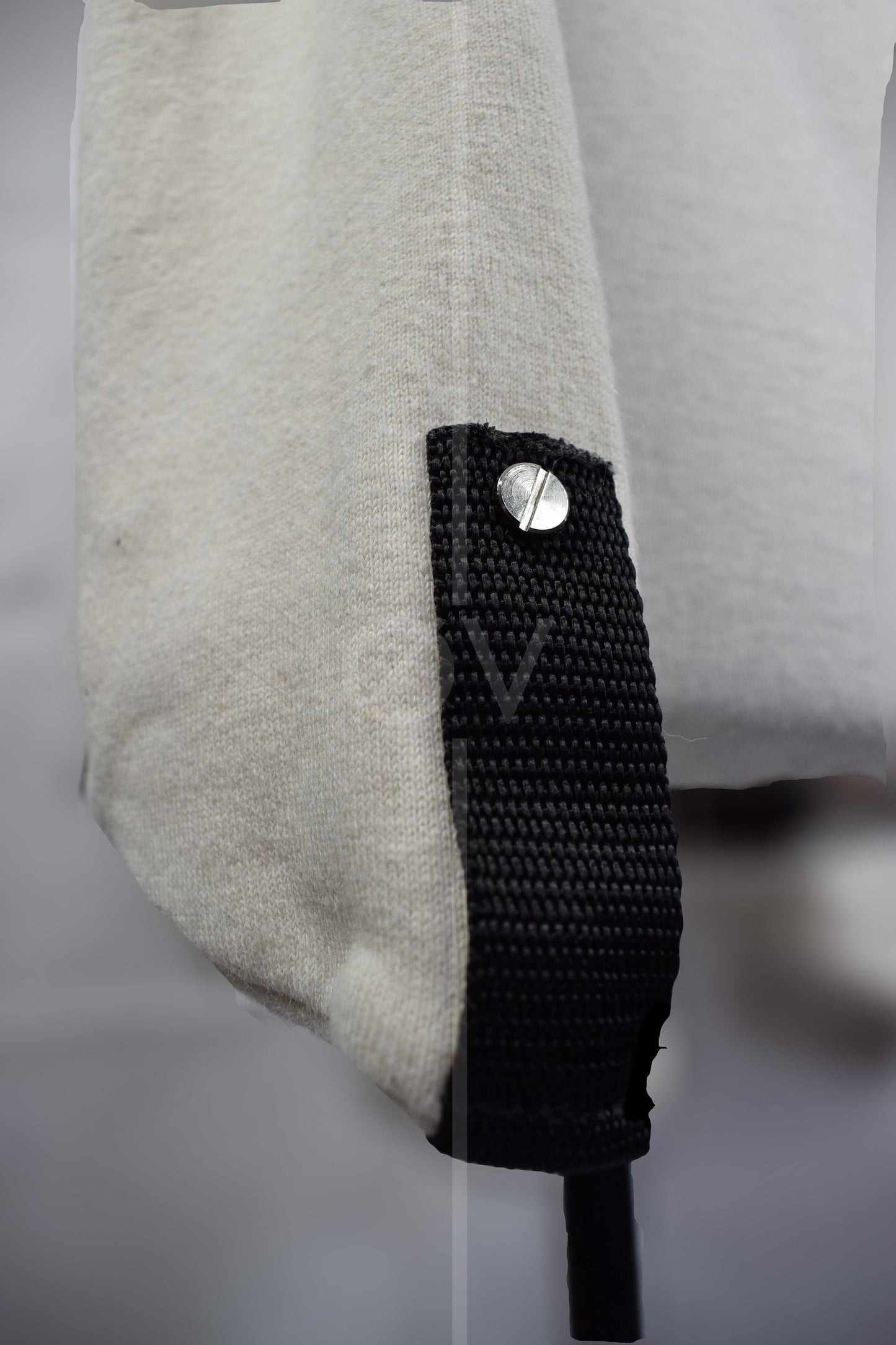 Cropped Cowl Neck Hemp Sweatshirt/Jumper with rope detailing // Techwear/ Goth