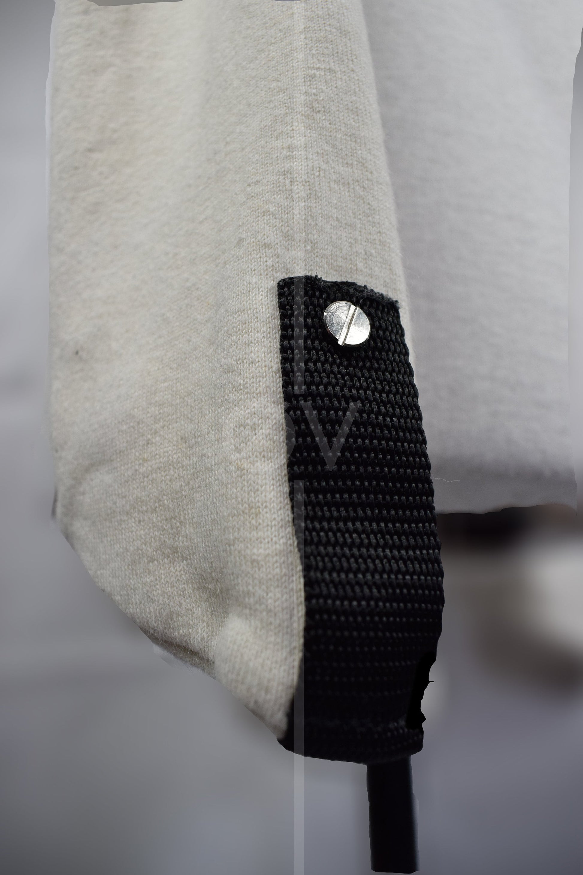 Cropped Cowl Neck Hemp Sweatshirt/Jumper with rope detailing // Techwear/ Goth
