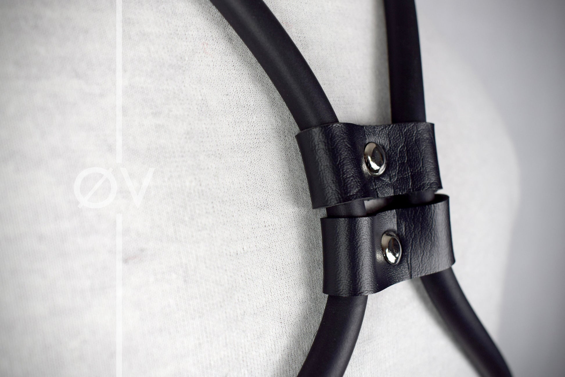 Vegan Leather Harness/Corset/Belt with Tubing detail // Goth / Fetish